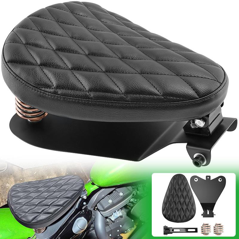 

Мотоциклетное седло из ПУ кожи для Harley Custom Chopper Sportster для Bobber для Honda для Yamaha ретро черное одиночное сиденье чёрный