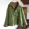 Johnature Women Vintage Turn-down Collar Long Sleeve Coats Spring Chinese Style Button Pockets Female Coats