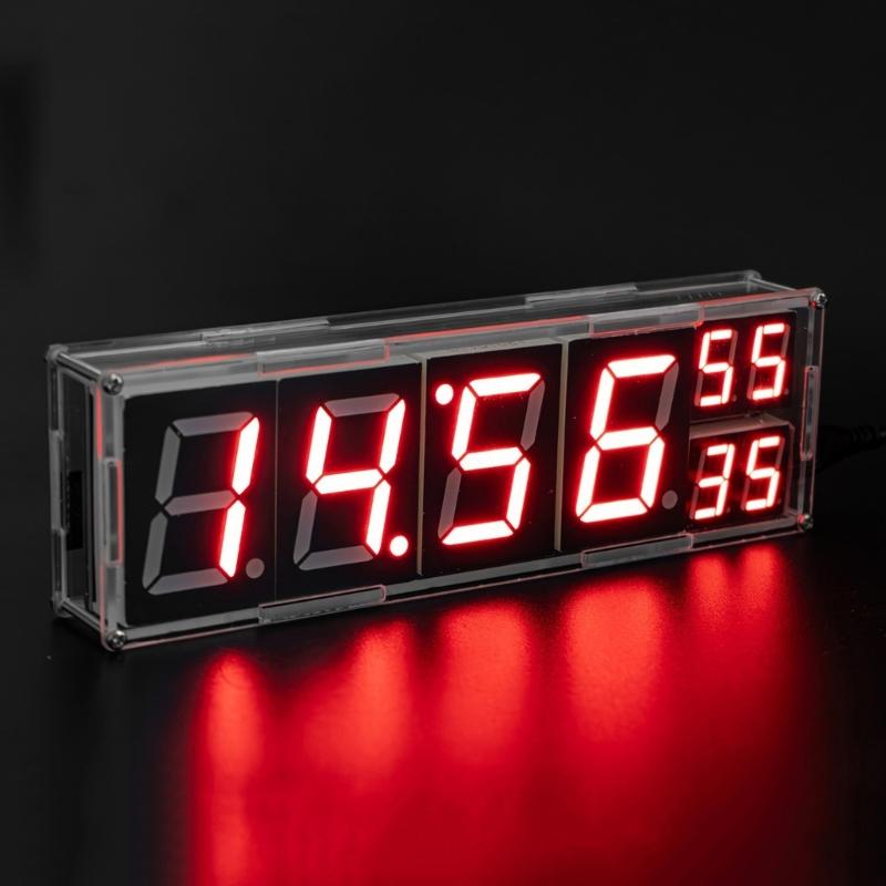 ESP8266 Networked 8 Digit Digital Tube Clock Set with Mobile Control & Auto Dimming Home 8 Digit LED Display Clock Set