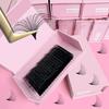 Synthetic Hair 0.02/0.03/0.05 Premium Natural Matte Dark Black Private Label Volume Korean Lashes Extension