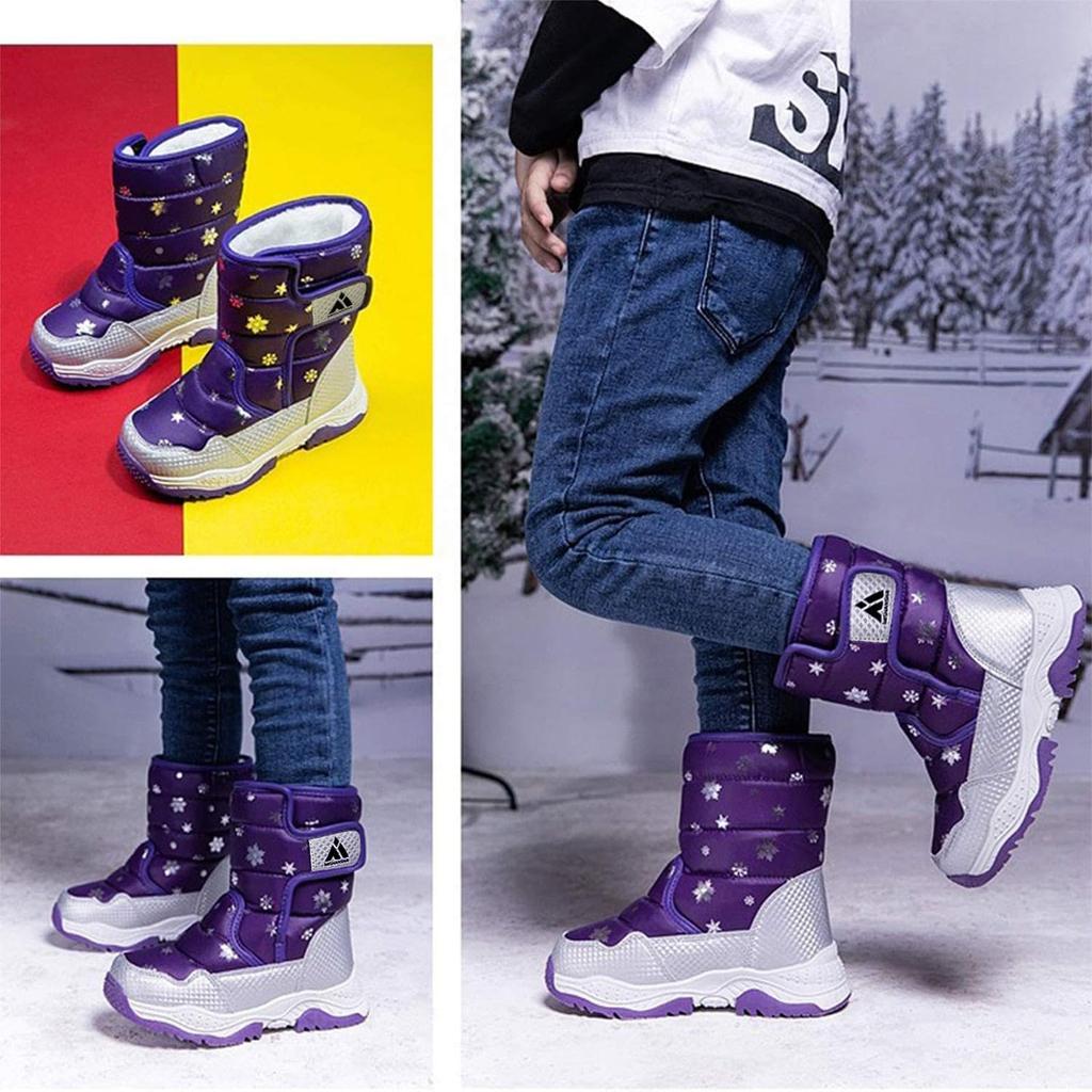 Putu Snow Junior Girls and Waterproof and Warm Winter Boots for Snow and Size cm Kids' Boots, Boots, Boys, Play, Skiing, More, 22.0