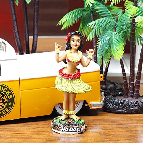 Dashboard Hula Doll Mini Hawaiian miscellaneous goods Souvenir Hula Girl American miscellaneous goods American miscellaneous goods "Shaka Girl" #40851