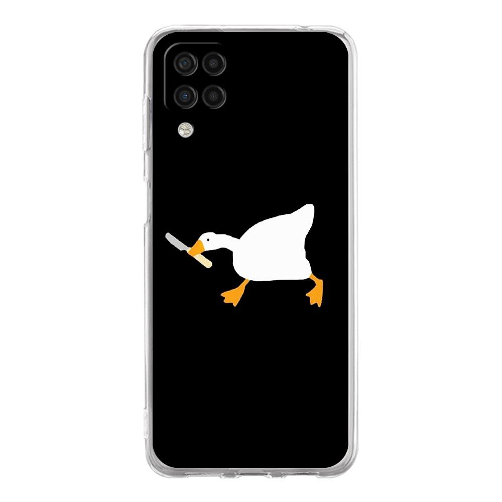 Cartoon Doubt Duck Phone Case For Samsung Galaxy A51 A71 A21S A12 A11 A31 A41 A01 A03S A22 A13 A33 A73 A53 A52 A32 5G A23 Cover