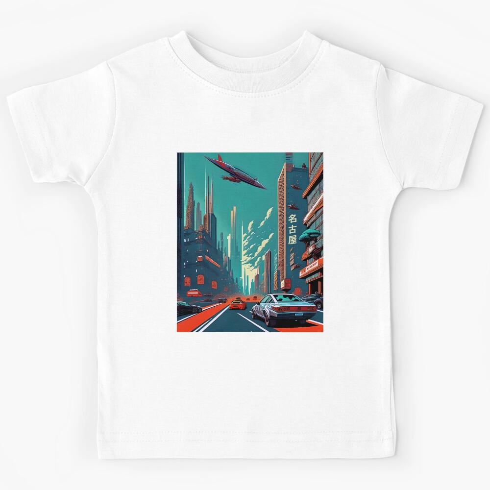 Futuristic Cityscape No1 Kids T-Shirt 130