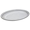 Rim Dot Plate L Black Clay Milky White 30304