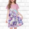 Mode Enfant Été Robes Décontractées Filles Robe de Fête Été Enfants Princesse Tenue de Plage Robe de Nuit Décontractée
