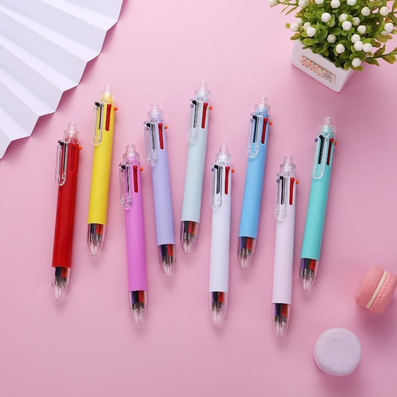 1pc Fashion MultiColor Pen Creative Ballpoint Pen Colorful Retractable Ballpoint Pens Multifunction Pen for Writing Stationery Back To School Season