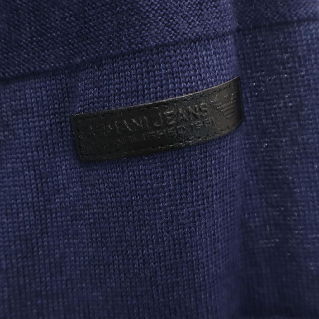 ARMANI JEANS Knit jacket M Navy Men's Used