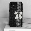 Elegant Black Lace Print Design  Phone Case For Samsung S25,S24,S21,S22,S23,S30,Ultra,S20,Plus,Fe,Lite,Note,10,Black Cover