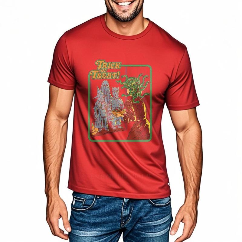 Streetwear summer For men tshirt Trick Of Treat Halloween Horror Short Sleeve Long sleeve Round Neck Tee shirt