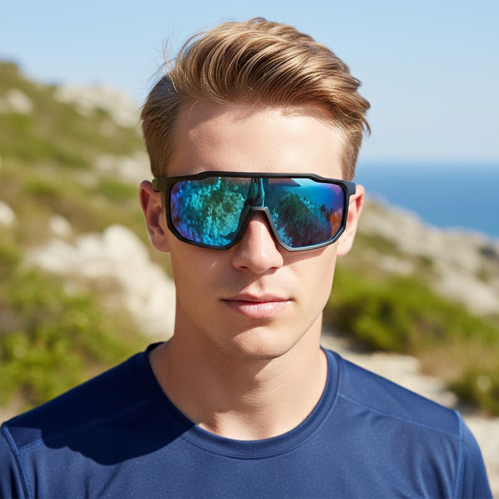 Outdoor Sports Retro Goggles With Large Frames For Cycling, Fashionable Mountaineering And Skiing Sun Glasses 66310