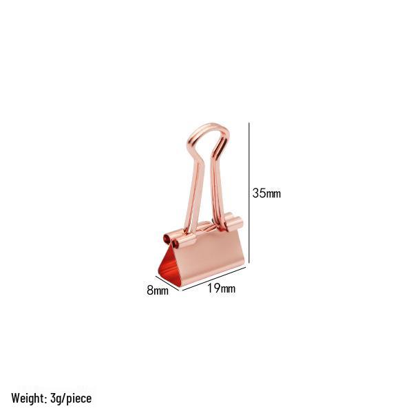 Elegant Rose Gold Long Tail Swallowtail Clip for Journals and Test Papers