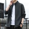 Men's Fleece Jacket, Men's Stand-up Collar Sweatshirt, Solid Color Cardigan, Solid Color Two-open Casual Jacket, Liner Jacket