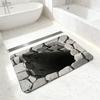 Floor Mat 3D Optical Illusion Rug with Realistic Hole Effect Soft Non-Slip Pet-Friendly Carpet Living Room Hallway Decorative Rug