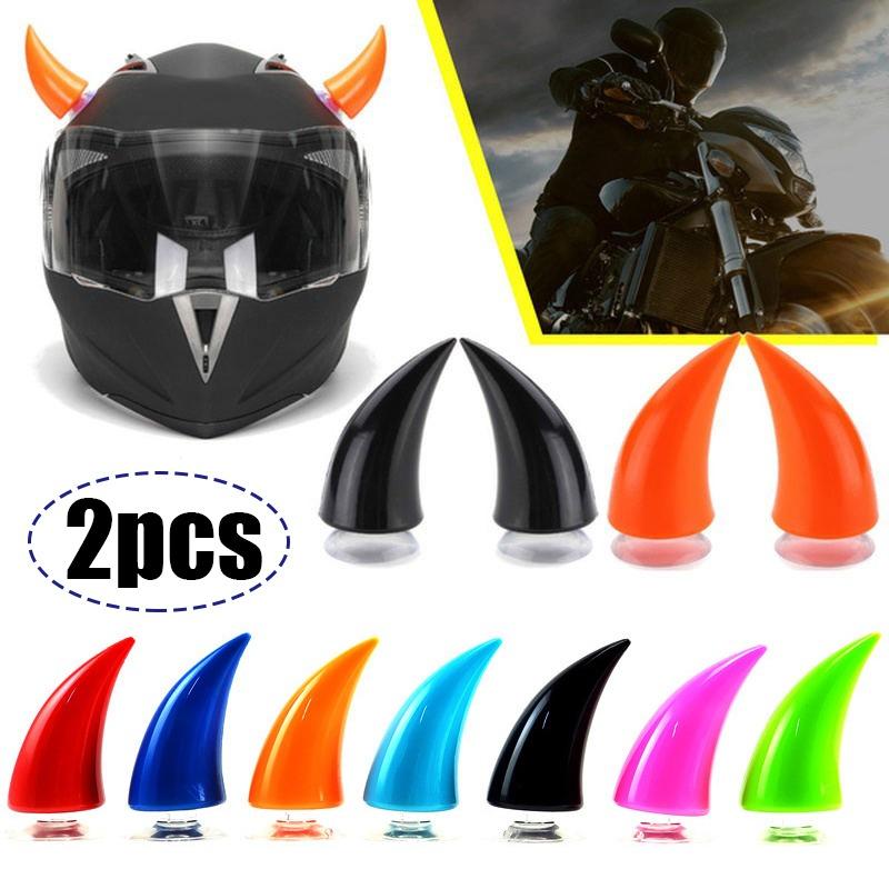 Large Size Motorcycle Helmet Decoration Devil Horn Colorful Motorbike Bicycle Decoration Helmet Stickers Accessory