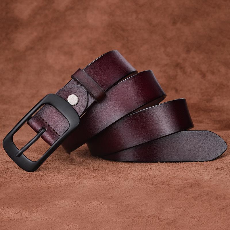 Women'S Leather Belt Cowhide Belt Casual Pants Belt