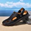 Men's Plus Size Breathable Fashion Sandals, Two-Way Wear, Hand-Stitched Soft Sole, Non-Slip Beach Shoes