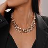 Shell Double Geometric Necklace Light Luxury Niche Vintage Seaside Jewelry
