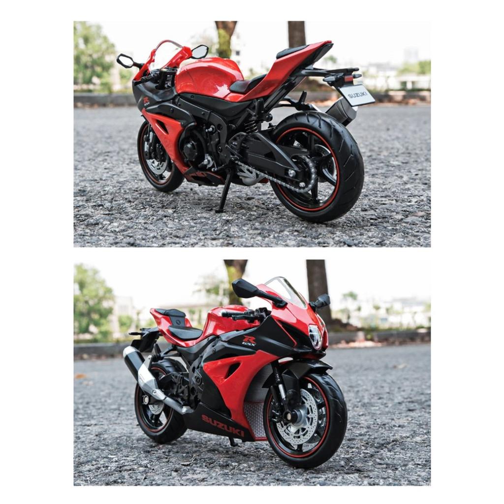 1/12 Suzuki GSX-R1000R Alloy Racing Motorcycle Model Diecast Street Cross-Country Motorcycle Model Simulation Childrens Toy Gift