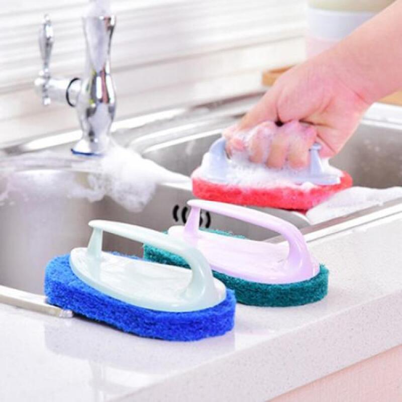 1 E-handle dishwashing brush (random color)