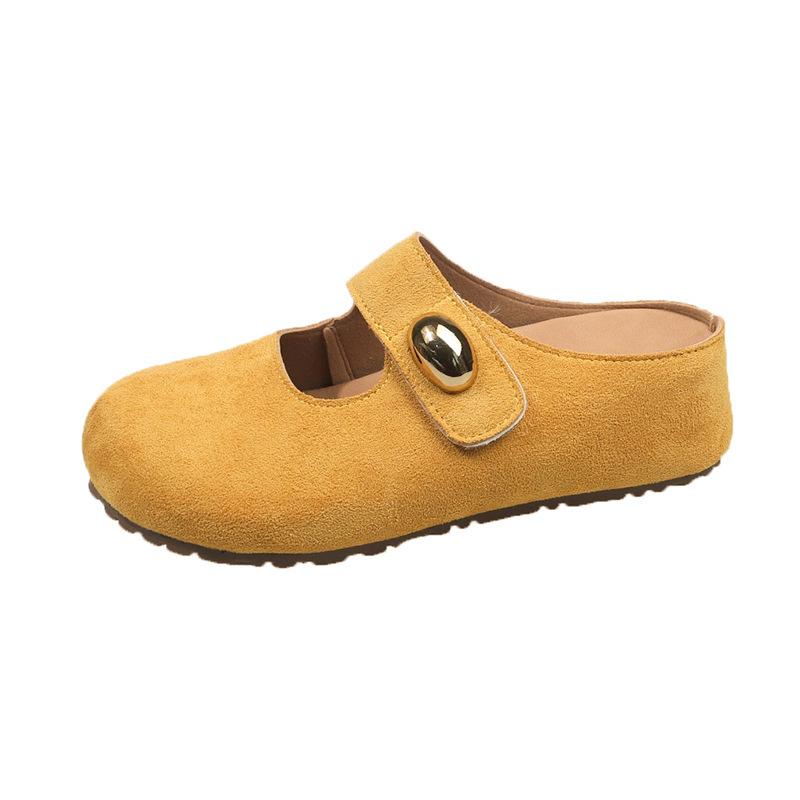 

Xiaoxiangfeng retro Mary Jane temperament single shoes women s spring new soft bottom soft surface round head with skirt light mouth slippers 35