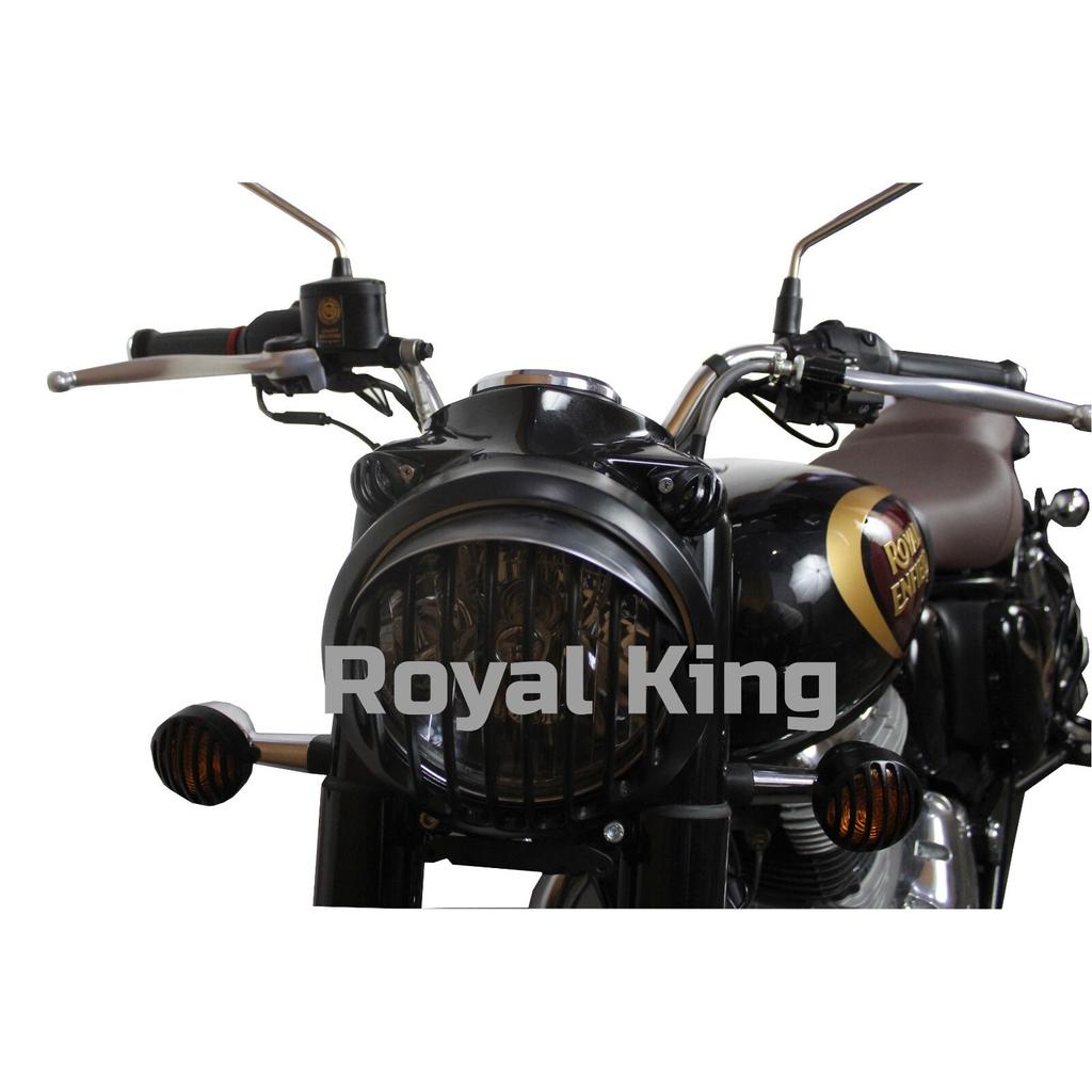 Black "Cap Cut Headlight Grill" Fit For Royal Enfield New Classic 350