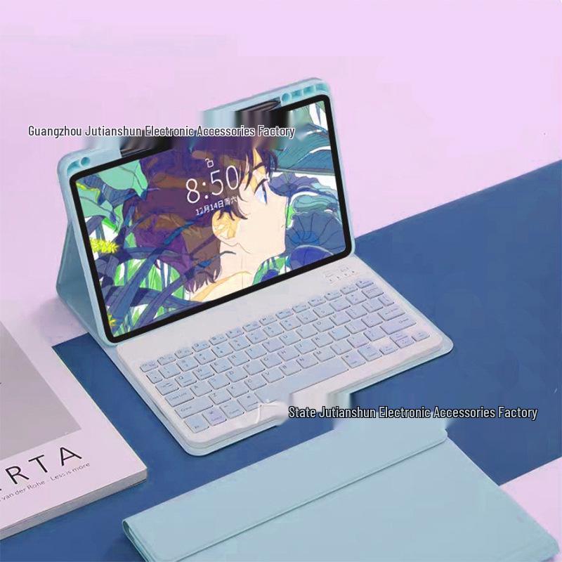 Xiaomi Pad 6 Pro 11-inch Tablet Bluetooth Keyboard Case with Magnetic Detachable Silicone Shell and Pen Slot