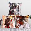 Heavenly Officials Blessing Animation Pillow Case Square Pillow Bedroom Sofa Leisure Comfort Cushion Living Room Home Decoration