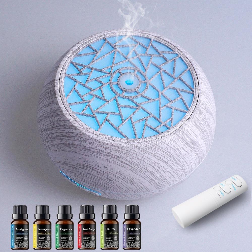 Diffuser For Home Struggling with Dry Air? 550ml Family Diffuser Humidifies + Purifies with 6 Therapeutic Oils  Remote Controlle