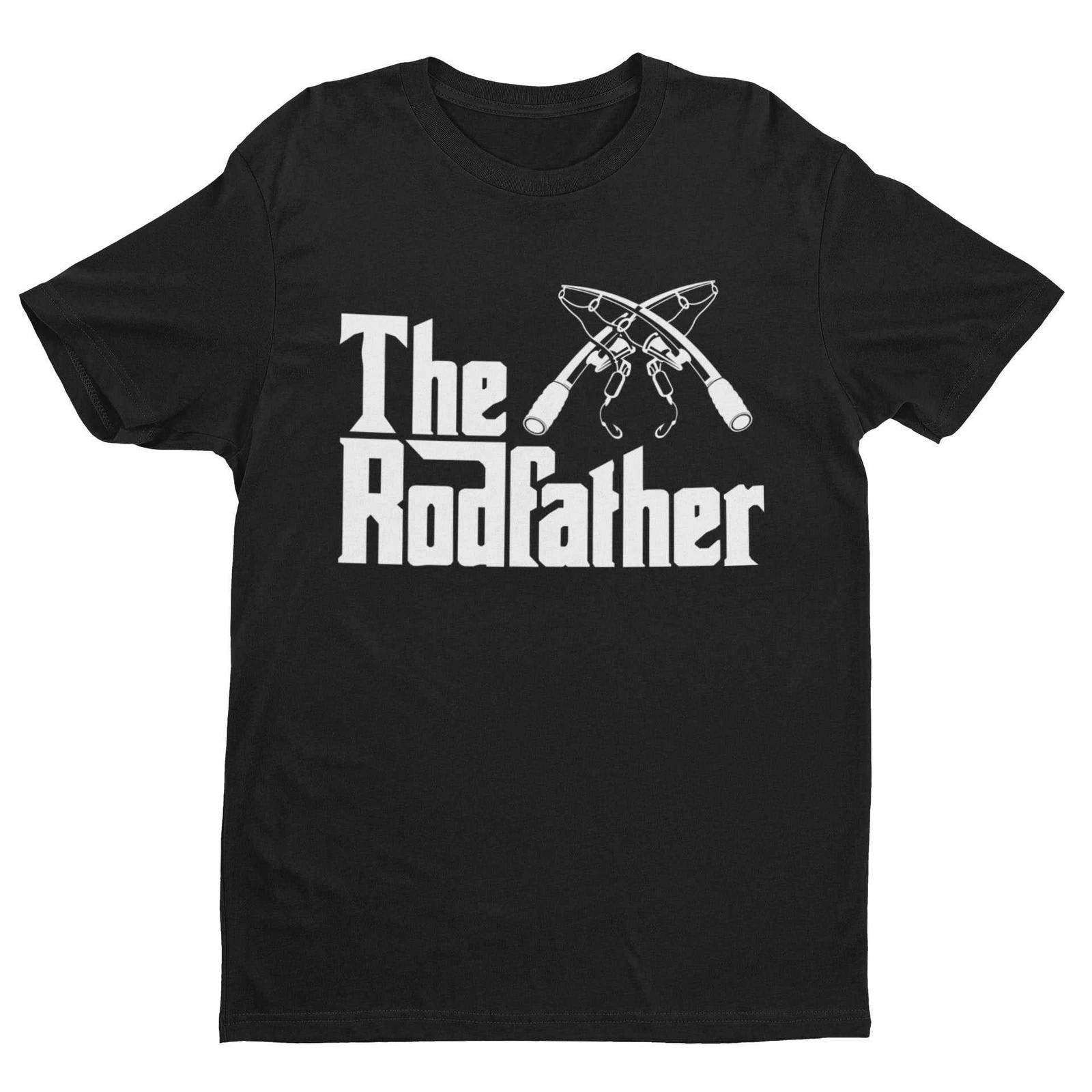 The Rodfather Funny Fishing T Shirt Angling Gift Idea For Dad Grandad Fisherman XL