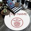 Custom Name,S.L. Benfica Pattern Round rug,Carpet Rug for Living Room Bedroom Playroom ,Non-slip Floor Mat,Holiday Gifts and Birthday Gifts.