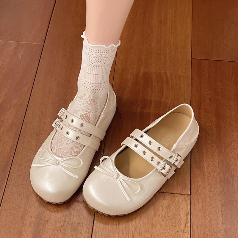 Fashion 2025 New Women's Ballet Flats Early Spring Lightweight Women Shoes Round Toe Butterfly Knot Comfortable Soft Women Flat Shoes