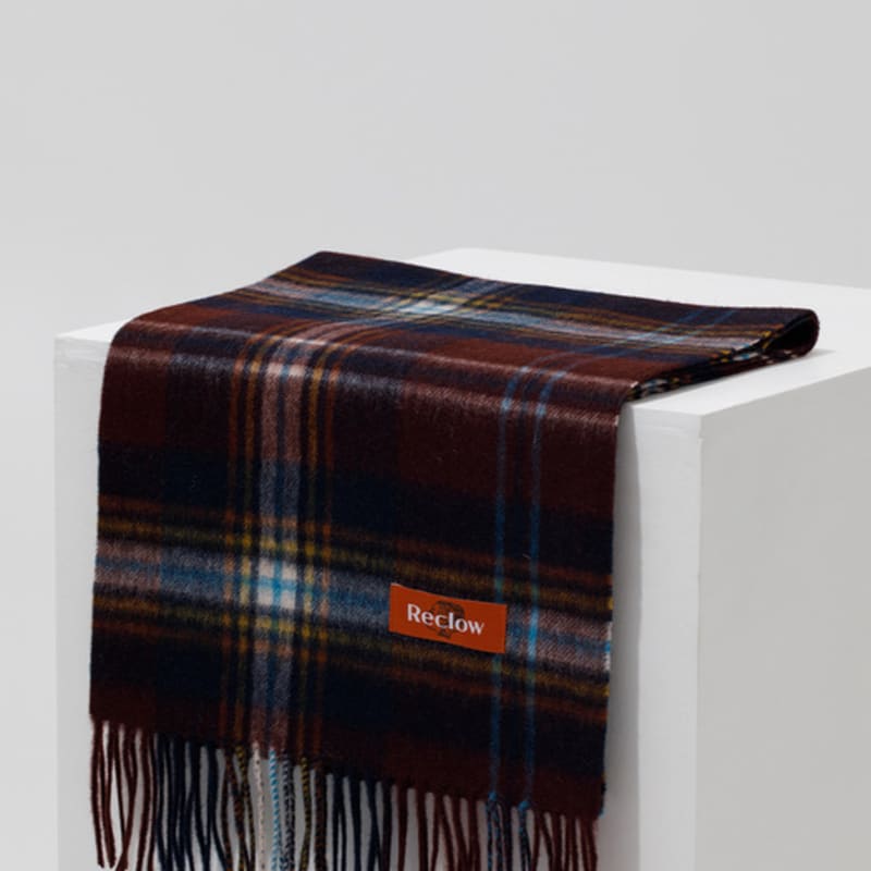 

RECLOW ANYONE CHECK ШЕРСТЬ 100% ВИННЫЙ ШАРФ PACKAGE BOX (gift wrapping available) (5,000 won)