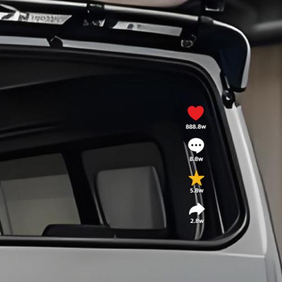 Car Stickers Personalized Waterproof Rear Window Decals Creative Social Media Design Easy to Apply And Remove No Residue Funny Traffic Meme Decor
