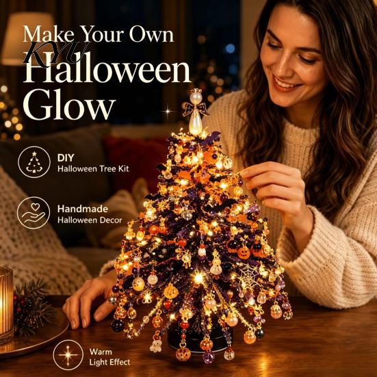 Handgefertigte Feiertagsdekoration DIY Mini-Tisch-Weihnachtsbaum-Set mit Perlen, Kristallperlen-Weihnachtsbastel-Ornament-Herstellungsset, Schreibtisch für Regal Kaminsims Dekor,