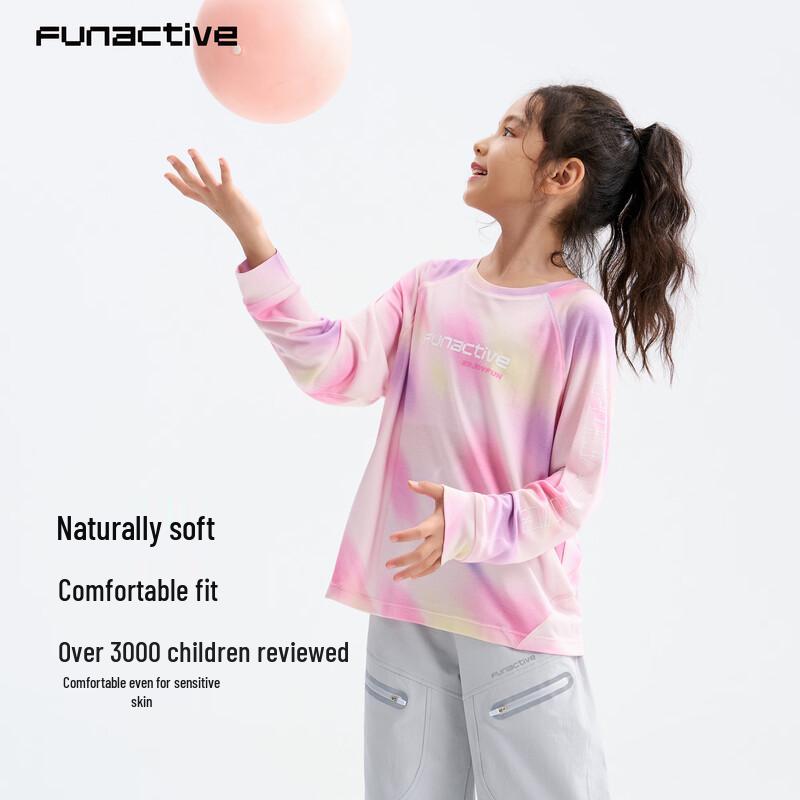 FUN ACTIVE Merino Tencel Wool Kids Long-Sleeve Sports T-Shirt