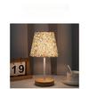 LED Desk Lamp Solid Wood Fabric Lampshade Bedroom Bedside Night Light Study Living Room Desktop Atmosphere Decoration Creative