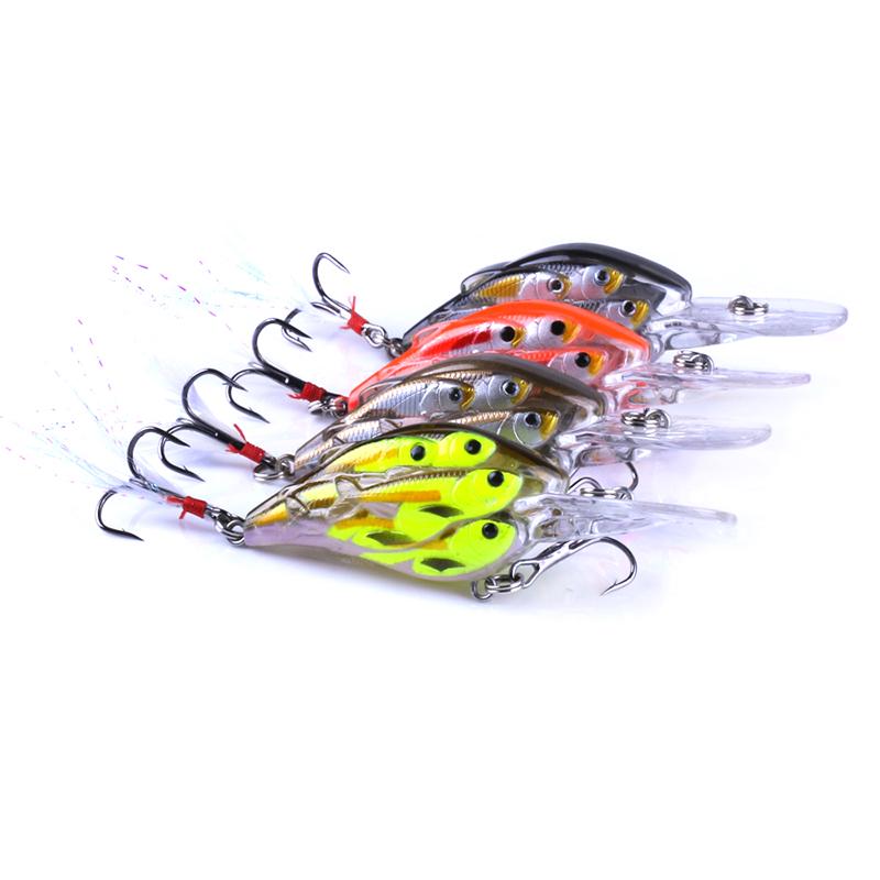 

HENGJIA Crankbait приманка для плавания пластиковый бионический воблер рыболовные снасти рыболовные шады для пресной воды 4pc sent randomly