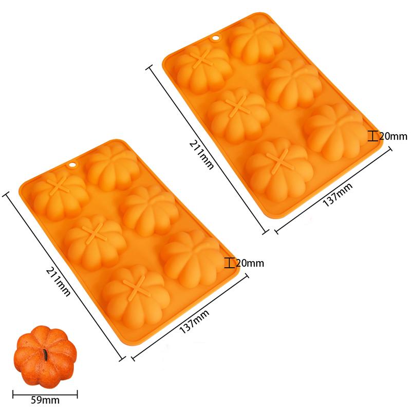 Halloween Candy Chocolate Molds 3D Skull Pumpkin Witch Hat Bat Spider Shape for Baking Chocolate Jelly Gummy Dessert