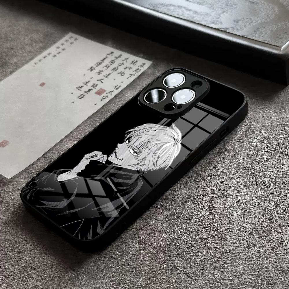 Jujutsu Kaisen Anime Inumaki Toge Phone Case For IPhone 16 Pro Max 15 Plus 14 Pro 12 11 13 Mini X XR XS Max 8 7 SE Glass Cover