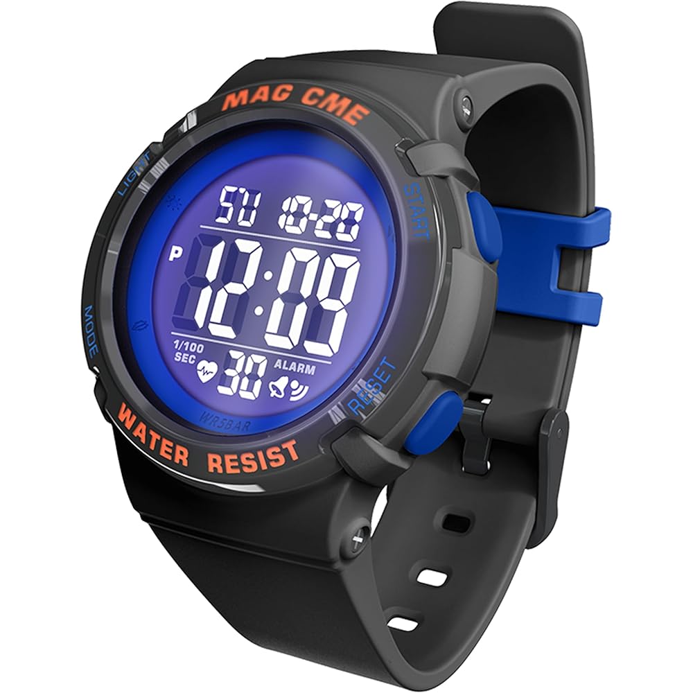 Maeau Kids Sports Watch Waterproof Multi-Function Alarm Stopwatch Date Display LED Analog Digital Watch for Boys and Girls