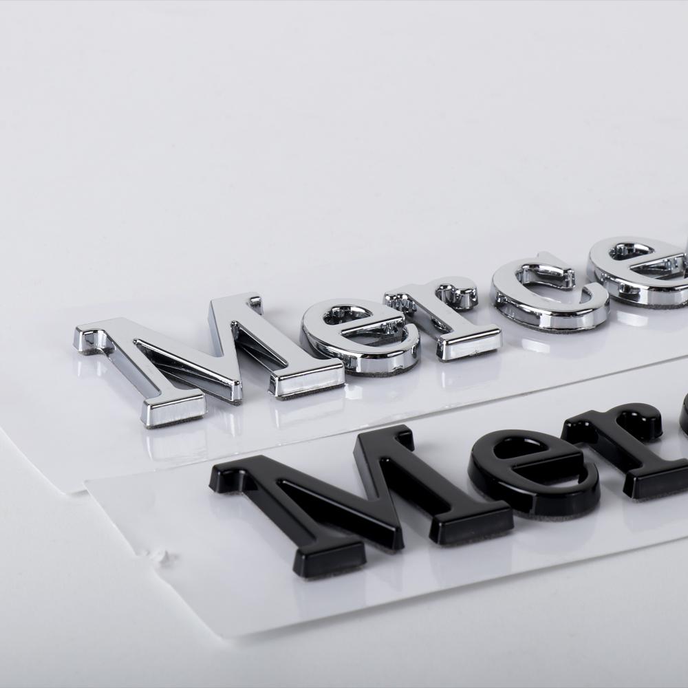 Mercedes Benz Letter Car Stickers for Mercedes Benz S400L S580 GLS600 ABS Car Badge Refit Rear Trunk Auto Decoration Accessories