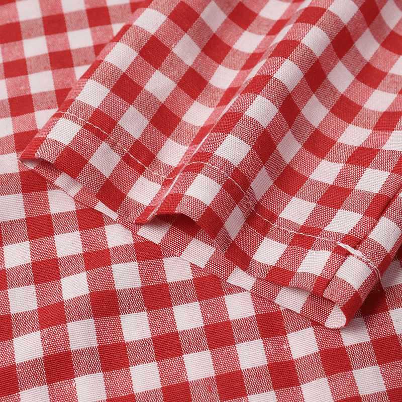 Plaid Round Neck Full Sleeve Loose Dress with Belt