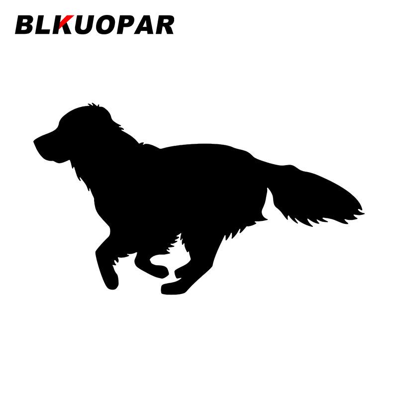 BLKUOPAR Golden Retriever Dog Silhouette Car Stickers Cute Animal Decal Sunscreen Die Cut Windshield Laptop Car Goods