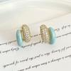Retro Pu He Blue Earnail Female 2026 New Popular Earrings Summer Light Luxury Earrings, Small Design Jewelry