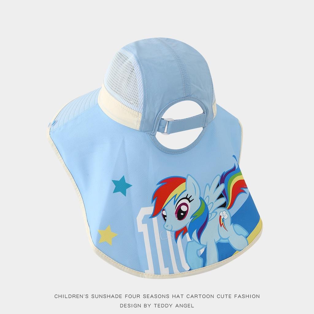 Pony Baoli Children'S Sunscreen Hat Summer Big Eaves Sun Hat Boys And Girls Breathable Sun Hat Cartoon Cute