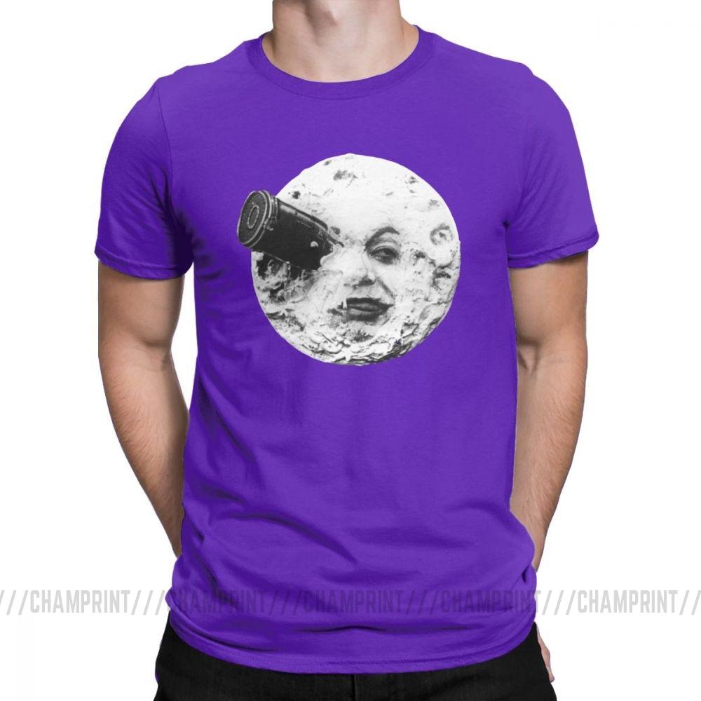 Moon T Shirts For Men Georges Melies Twin Party Tops Short Sleeve Vintage T Shirts