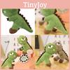 Plush Dinosaur Green Keychain With Embroidery Design For Backpack And Use Gift