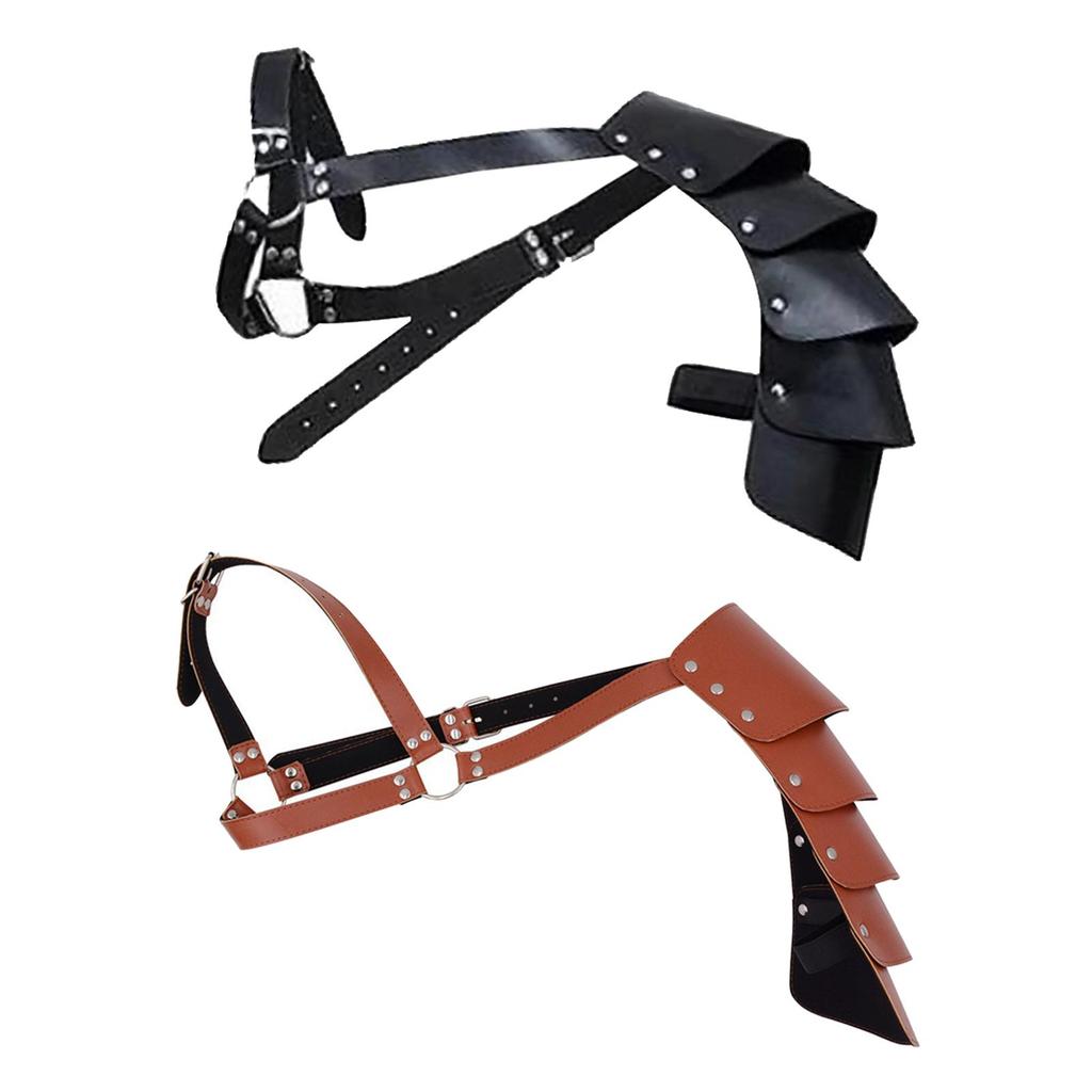 Gothic Steampunk Shoulder Armors Single Shoulder Armor Costume Accessories Medieval Shoulder Pauldron for Men Cosplay Knight
