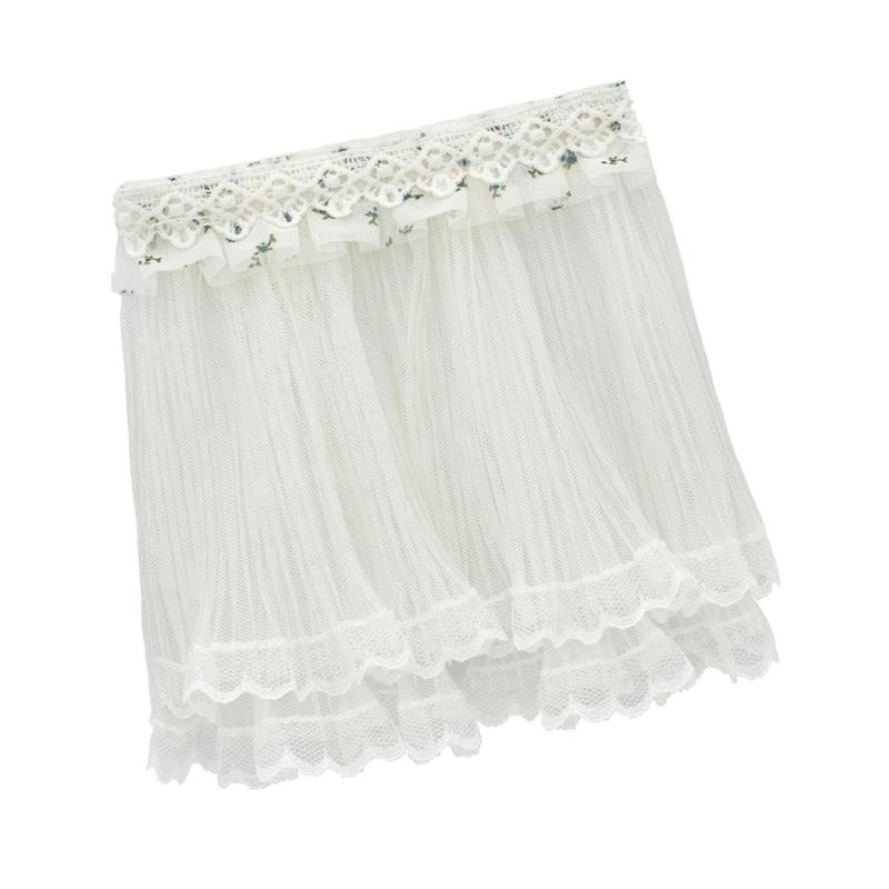 Delicate Lace Window Drapes For 1/12 Dollhouses Includes Two Removable Fabric Ties Perfect For Tiny Home Displays